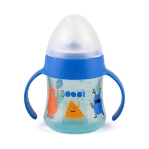 Suavinex biberao com asa +4M boo 150ml azul