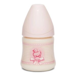 Suavinex biberon de plástico com tetina de silicone anatómica, 0-6 meses, 150 ml - Bottle Toys cor rosa