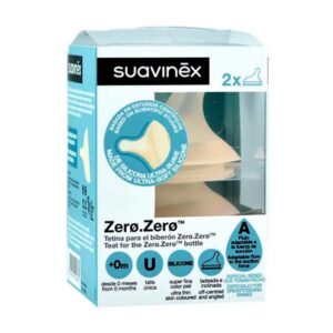 Suavinex zero zero tetina de silicone anti-cólicas tamanho único x2